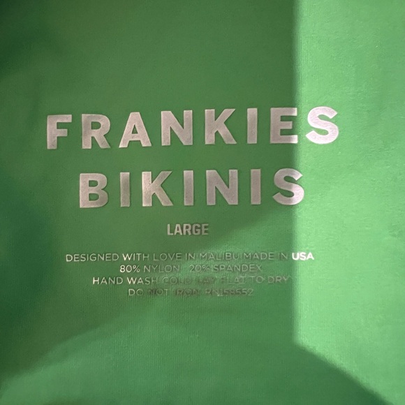 Frankie‘s Bikinis Nick String Triangle Bikini in meadow NWOT - Picture 3 of 4